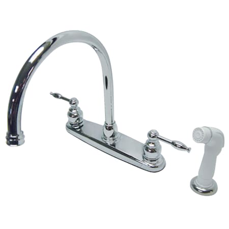 Kingston Brass Knight Centerset Kitchen Faucet, Chrome KB2791KL